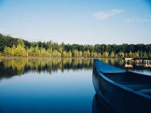 canoe on water