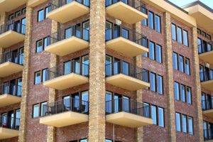 apartment complex with balconies