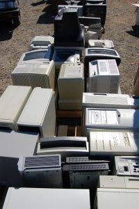 pile of computer electronics